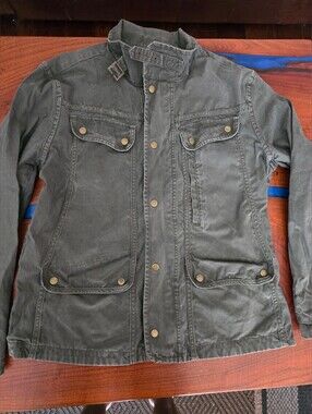 Converse Women's Military Field Jacket in Olive Green with Brass Hardware